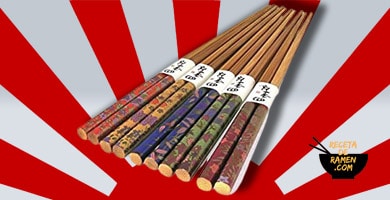 Miniatura palillos japoneses tienda ramen
